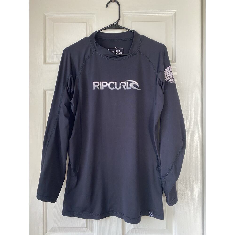 Rip Curl Dawn Patrol Rashguard Men’s XL Black Long Sleeve UV Protection Surf